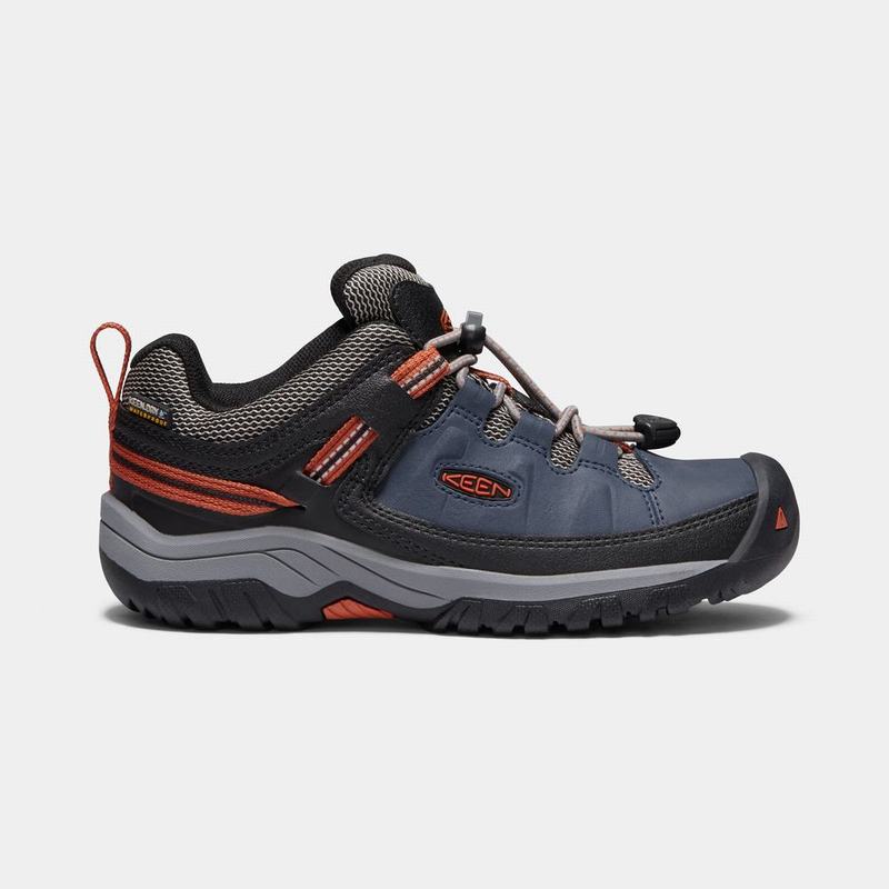 Keen Targhee Waterproof Kids Hiking Shoes Navy/Black NZ (0641-DJSQF)